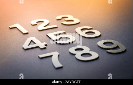 Mathematics background made with solid numbers Stock Photo