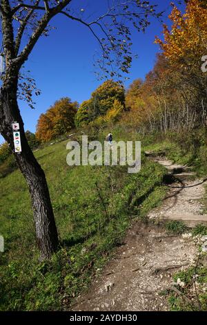 Hike on the Lochen, Balinger mountains, Swabian alb Stock Photo