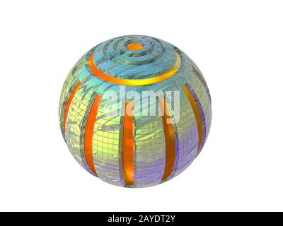 futuristic spherical sphere Stock Photo