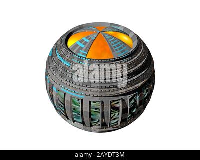 futuristic spherical sphere Stock Photo
