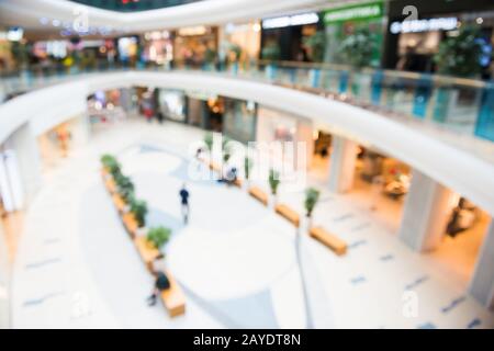 Blurred interior of luxury mall Stock Photo