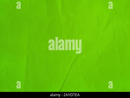 green crumpled paper texture background Stock Photo