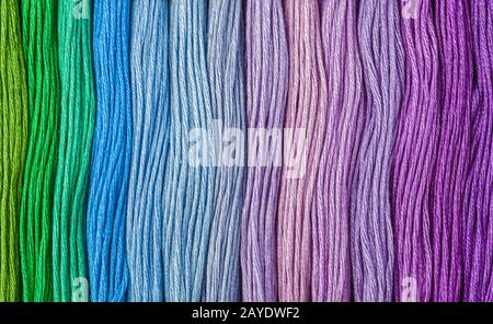 Multicolored wool - abstract fashion background Stock Photo