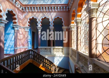Sucre Bolivia interior of the castle La Glorieta arab architecture Stock Photo
