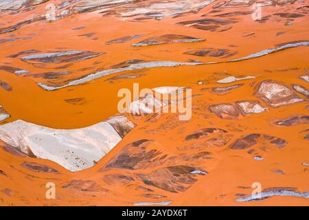 beautiful orange riverbed texture background Stock Photo