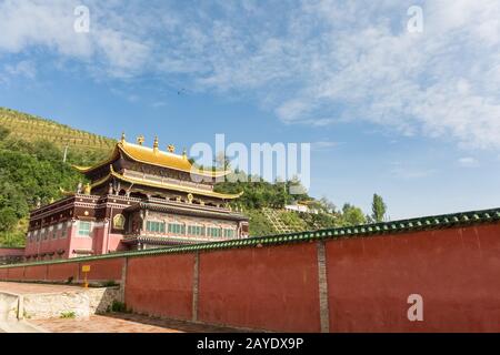 kumbum monastery landscape Stock Photo