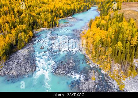 aerial view of kanas landscape in autumn Stock Photo - Alamy