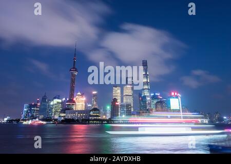 shanghai night scene Stock Photo