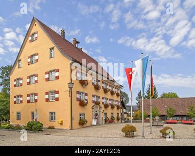 Town Hall Weiler i. Allgäu Stock Photo