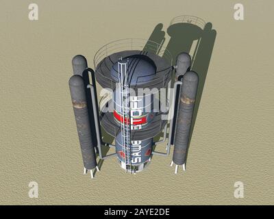 Oxygen tank in the area Stock Photo