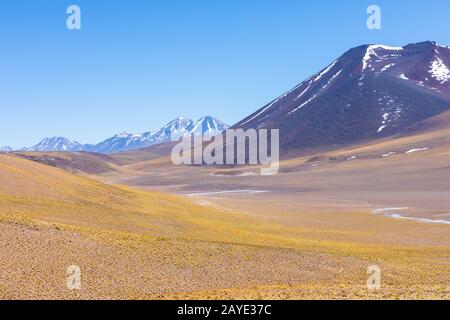 Chile Atacama desert Andean volcanoes Stock Photo