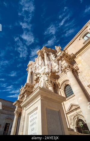 Cathedral of Syracuse in Sicily, Italy Stock Photo