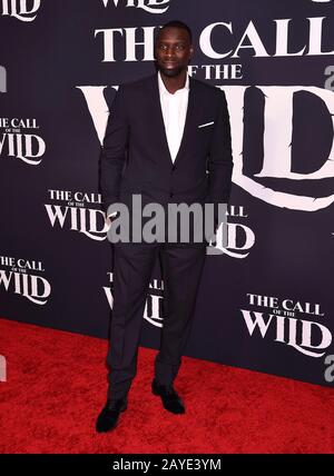 HOLLYWOOD, CA - FEBRUARY 13: Omar Sy attends the Premiere of 20th Century Studios' 'The Call of the Wild' at El Capitan Theatre on February 13, 2020 in Los Angeles, California. Stock Photo