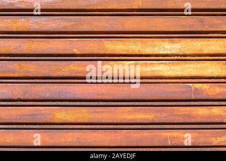 Rusty metal shutter gate Stock Photo