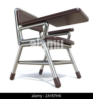 Writing pad student chair 3D Stock Photo