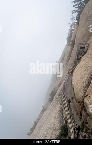 Stone steps on the perilous Plank Walk trail Stock Photo