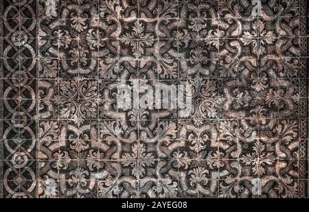 grunge vintage ceramic tiles background Stock Photo
