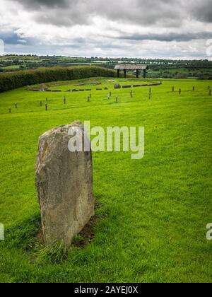 Prehistoric site of newgrange in ireland Stock Photo