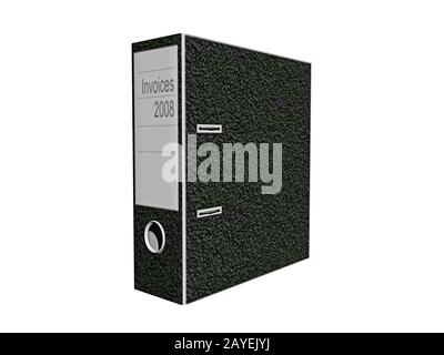 File folder with round intervention Stock Photo