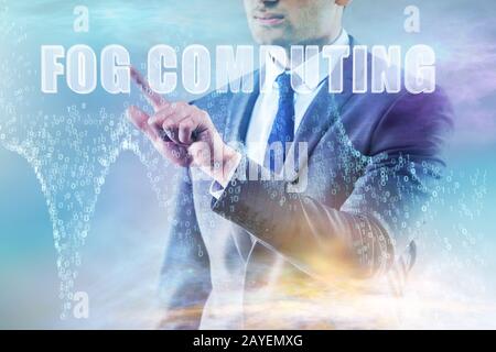 Concept of cloud edge and fog computing Stock Photo