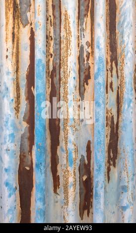 Old rusty shop shutter Stock Photo