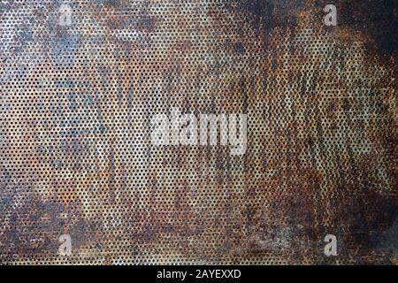 Background of old oven tray. Stock Photo