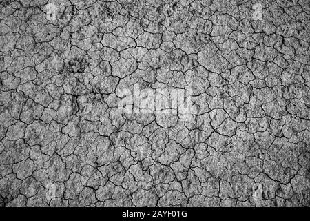 Dry cracked soil during drought Stock Photo