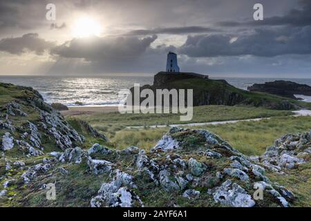 Llanddwyn Island on the island of Anglesey. Stock Photo