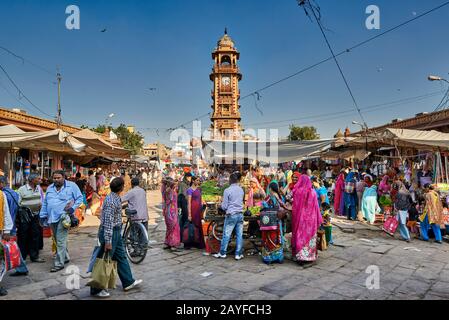 Clock Tower of Jodhpur, Rajasthan, India Stock Photo