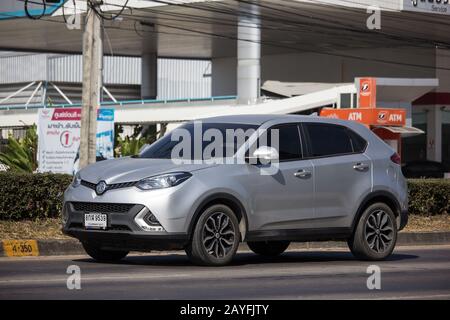 Chiangmai, Thailand - December 16 2019: Private Suv Car MG GS. Product from British automotive. On road no.1001, 8 km from Chiangmai city. Stock Photo