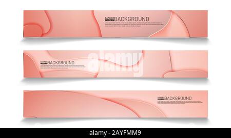 Abstract vector template web background. rectangular fluid wave design banners Stock Vector