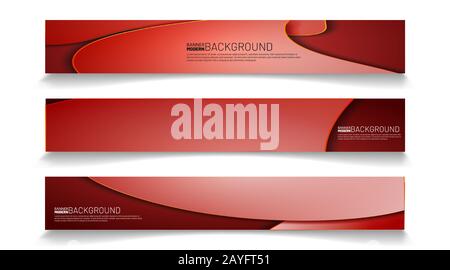 Abstract vector template web background. rectangular fluid wave design banners Stock Vector