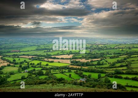 bocage landscape in Brecon Beacons, United Kingdom, Wales, Brecon Beacons National Park Stock Photo