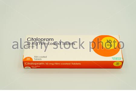 Box of Citalopram SSRI anti-depressant tablets Stock Photo: 139937932 ...