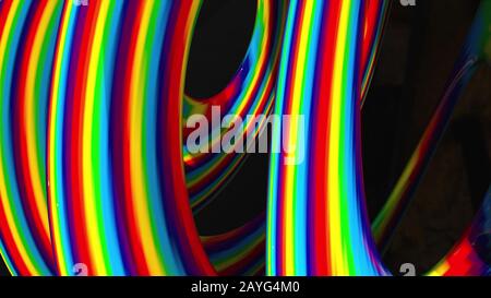 Colored twisted shape. Computer generated hypnotic background. 3D render swirling lines Stock Photo