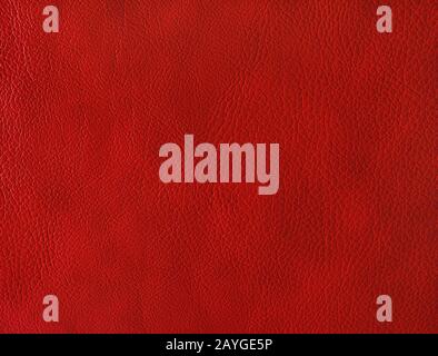 Red leather background. Photo of leather texture. Stock Photo