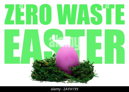 Zero waste Easter concept. Eco friendly lifestyle Stock Photo
