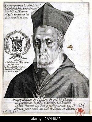 FRANCOIS, cardinal de la ROCHEFOUCAULD French churchman Colourised