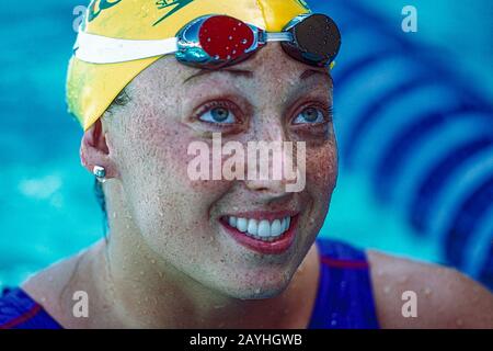 Amy Van Dyken (USA) competing at the 1996 USA Olympic Swimming Team