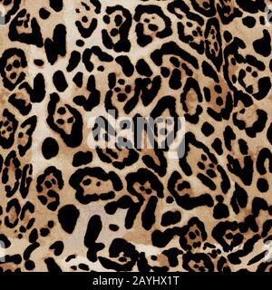 leopard skin texture seamless pattern Stock Photo
