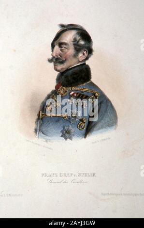 Franz Graf von Schlik Litho. Stock Photo