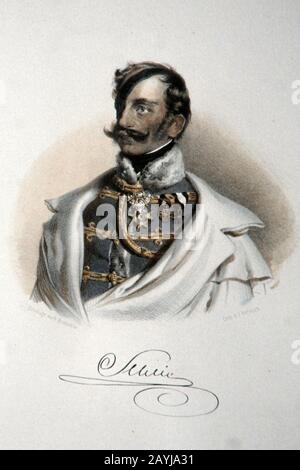 Franz von Schlik Dauthage Litho. Stock Photo