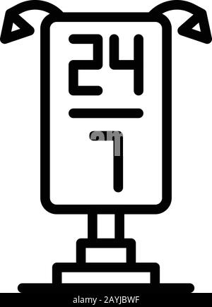 Service center lightbox icon. Outline service center lightbox vector icon for web design isolated on white background Stock Vector