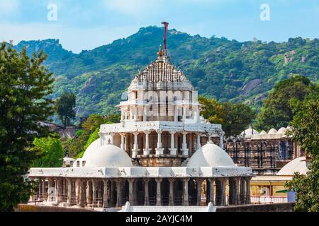 Dilwara or Delvada Temples are Jain temples in Mount Abu, a hill station in Rajasthan state, India Stock Photo