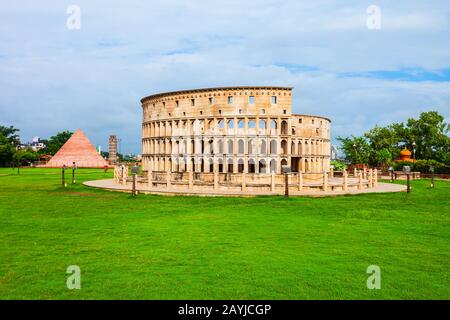 Rome Colosseum in Seven Wonders Park in Kota city in Rajasthan state of India Stock Photo