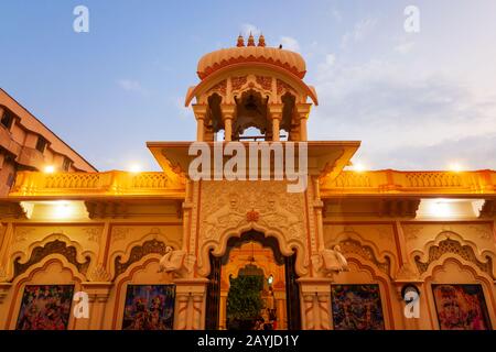 Sri Krishna Balaram Mandir is a Gaudiya Vaishnava temple in the holy city of Vrindavan in Uttar Pradesh state of India Stock Photo