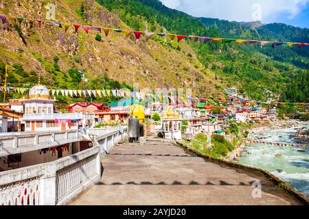 Gurudwara Shri Manikaran Sahib is a sikh gurdwara in Manikaran, Himachal Pradesh state in India Stock Photo