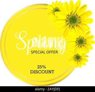 floral round label spring discounts Stock Vector Image & Art - Alamy