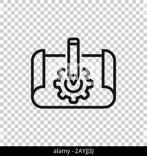 Prototype icon in flat style. Startup vector illustration on white isolated background. Model development business concept. Stock Vector