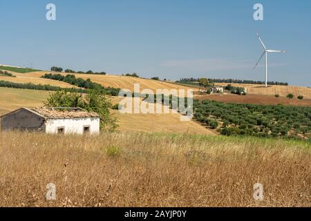 Southern Italy Rural Rural landscape near Venosa, Potenza, Basilicata, Southern Italy, at ...